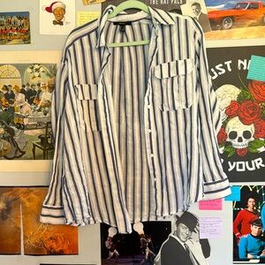 Striped Button Down Top